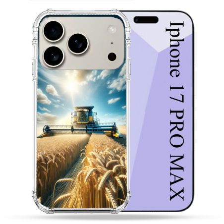 Coque Renforcée Magsafe Pour Iphone 17 Pro Max Agriculture Moissonneuse Blé
