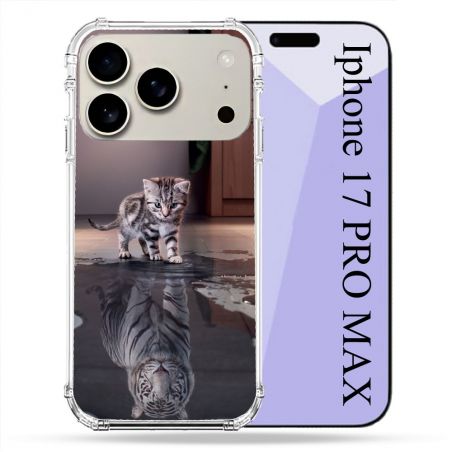 Coque Renforcée Magsafe Pour Iphone 17 Pro Max Animal Chat Reflet