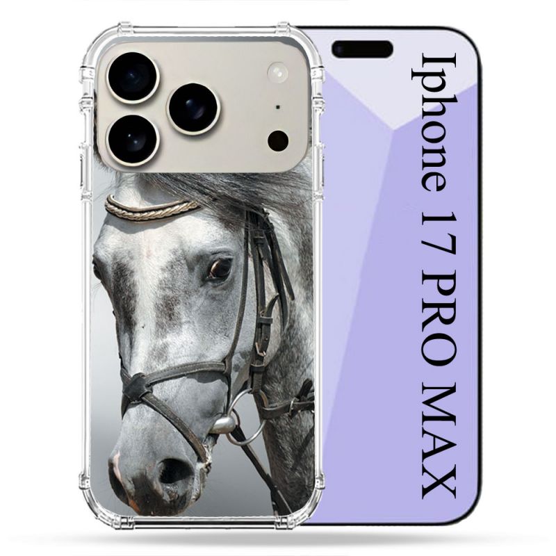 Coque Renforcée Magsafe Pour Iphone 17 Pro Max Animal Cheval Blanc