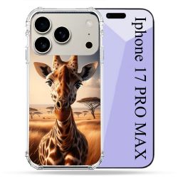 Coque Renforcée Magsafe Pour Iphone 17 Pro Max Animal Girafe Savane