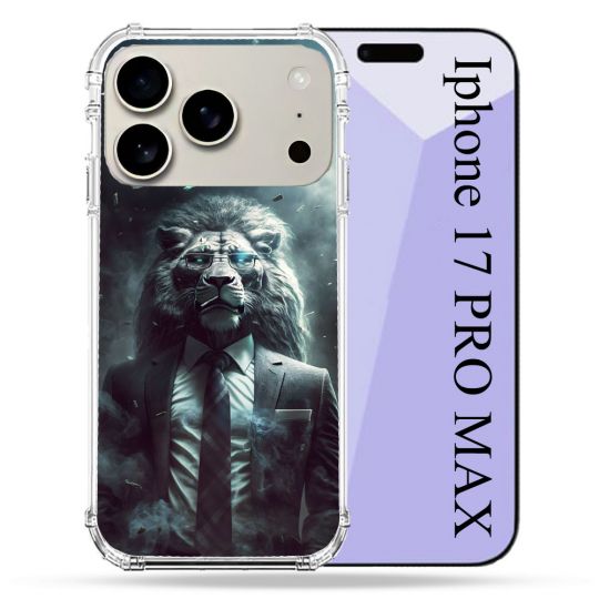 Coque Renforcée Magsafe Pour Iphone 17 Pro Max Animal Lion Business
