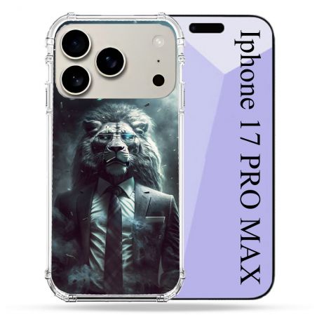 Coque Renforcée Magsafe Pour Iphone 17 Pro Max Animal Lion Business