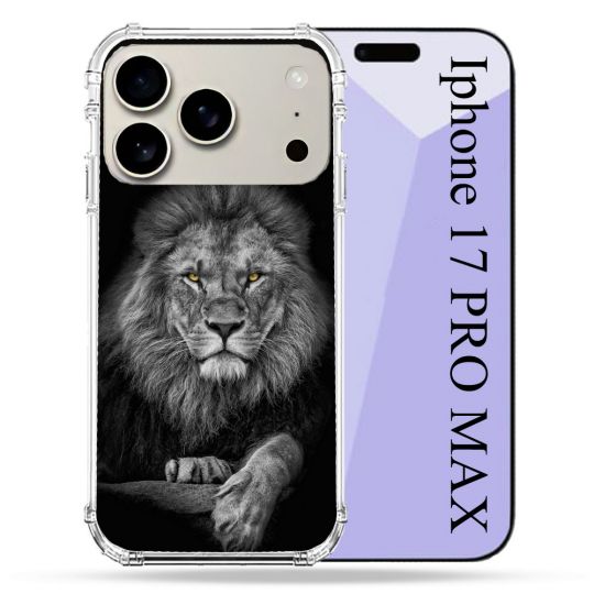Coque Renforcée Magsafe Pour Iphone 17 Pro Max Animal Lion Majestueux
