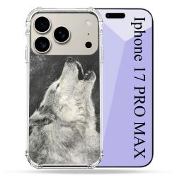 Coque Renforcée Magsafe Pour Iphone 17 Pro Max Animal Loup Hurlement