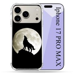 Coque Renforcée Magsafe Pour Iphone 17 Pro Max Animal Loup Noir