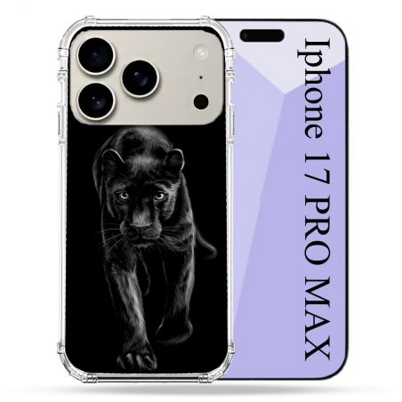 Coque Renforcée Magsafe Pour Iphone 17 Pro Max Animal Panthère Noire