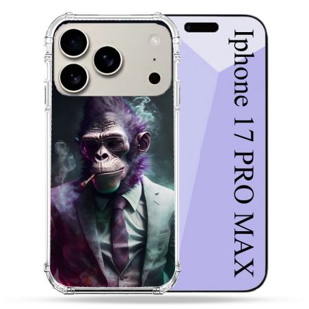 Coque Renforcée Magsafe Pour Iphone 17 Pro Max Animal Singe Business