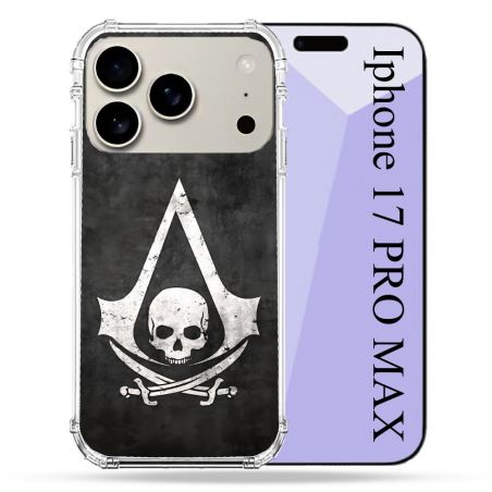 Coque Renforcée Magsafe Pour Iphone 17 Pro Max Assassin Creed Tete Mort