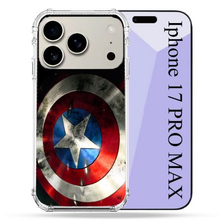 Coque Renforcée Magsafe Pour Iphone 17 Pro Max Captain America Bouclier