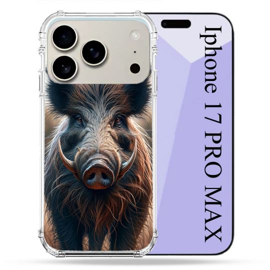 Coque Renforcée Magsafe Pour Iphone 17 Pro Max Chasse Sanglier Attaque