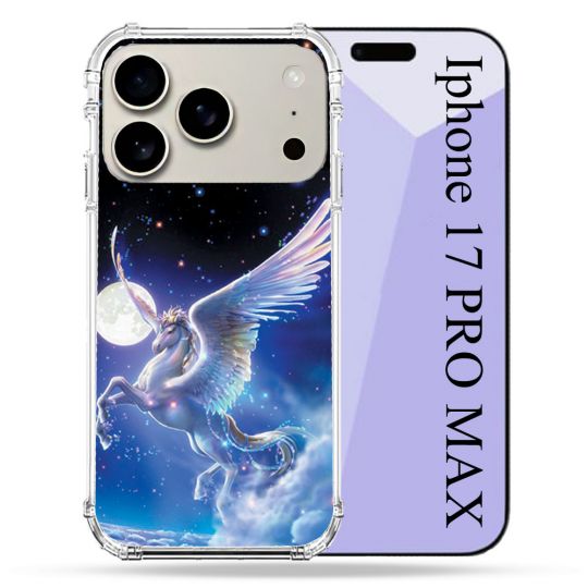 Coque Renforcée Magsafe Pour Iphone 17 Pro Max Fantastique Licorne Céleste