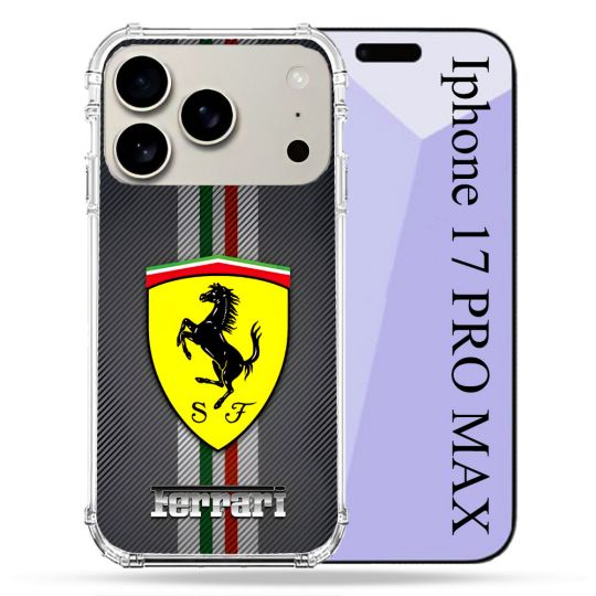 Coque Renforcée Magsafe Pour Iphone 17 Pro Max Ferrari Carbone