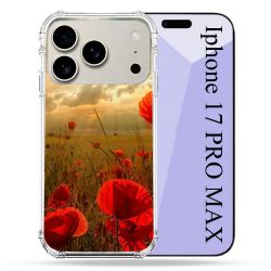 Coque Renforcée Magsafe Pour Iphone 17 Pro Max Fleur Coquelicot