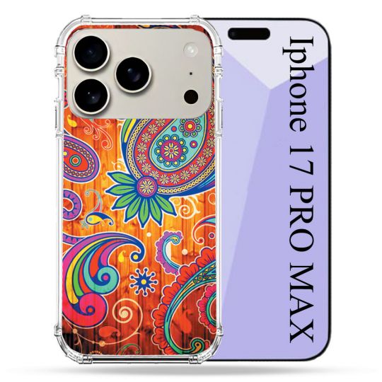 Coque Renforcée Magsafe Pour Iphone 17 Pro Max Fleur Psychedelic