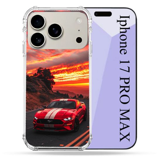 Coque Renforcée Magsafe Pour Iphone 17 Pro Max Ford Mustang GT500 Rouge
