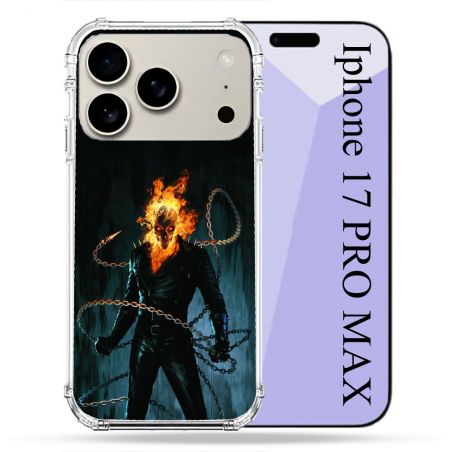 Coque Renforcée Magsafe Pour Iphone 17 Pro Max Ghost Rider