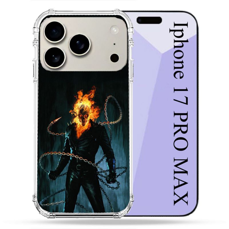 Coque Renforcée Magsafe Pour Iphone 17 Pro Max Ghost Rider