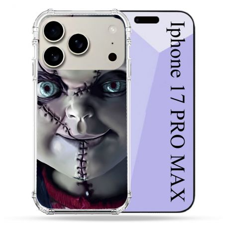 Coque Renforcée Magsafe Pour Iphone 17 Pro Max Horreur Chucky Cicatrice