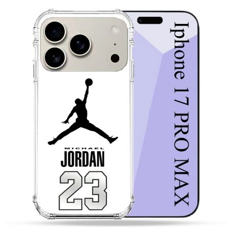 Coque Renforcée Magsafe Pour Iphone 17 Pro Max Jordan 23 Blanc