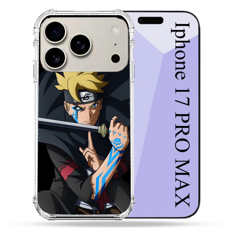 Coque Renforcée Magsafe Pour Iphone 17 Pro Max Manga Boruto Tatouage