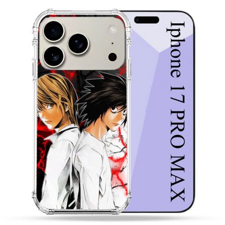 Coque Renforcée Magsafe Pour Iphone 17 Pro Max Manga Death Note Duo