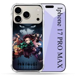 Coque Renforcée Magsafe Pour Iphone 17 Pro Max Manga Demon Slayer Noir
