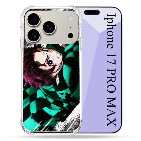 Coque Renforcée Magsafe Pour Iphone 17 Pro Max Manga Demon Slayer Tanjiro