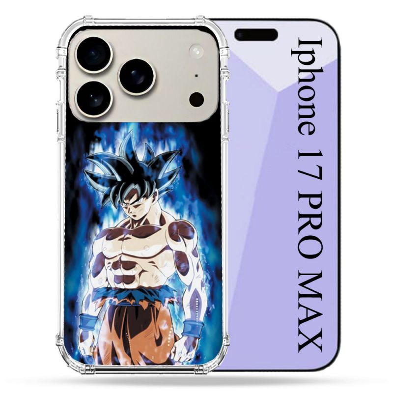Coque Renforcée Magsafe Pour Iphone 17 Pro Max Manga Dragon Ball Sangoku Noir