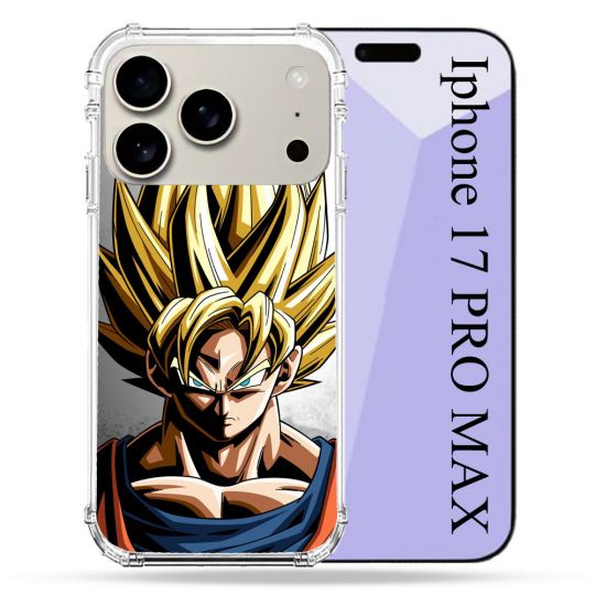 Coque Renforcée Magsafe Pour Iphone 17 Pro Max Manga Dragon Ball Sangoku Portrait
