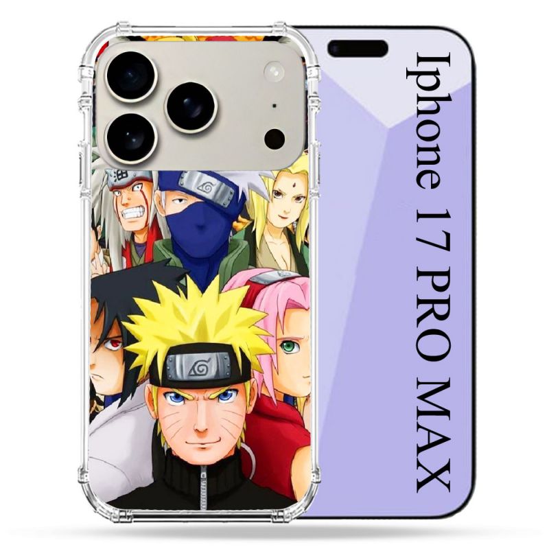 Coque Renforcée Magsafe Pour Iphone 17 Pro Max Manga Naruto Team