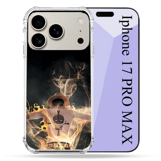 Coque Renforcée Magsafe Pour Iphone 17 Pro Max Manga One Piece Ace Noir