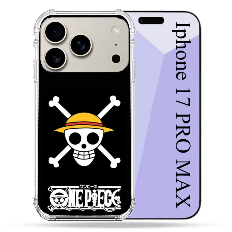Coque Renforcée Magsafe Pour Iphone 17 Pro Max Manga One Piece Tete de Mort