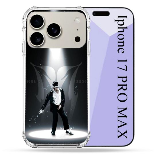 Coque Renforcée Magsafe Pour Iphone 17 Pro Max Michael Jackson Noir