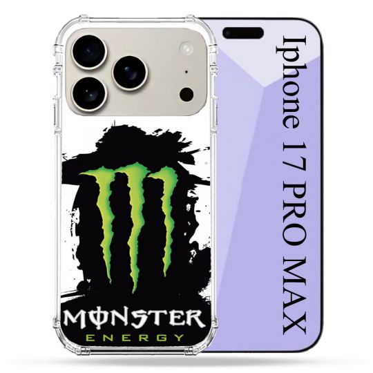 Coque Renforcée Magsafe Pour Iphone 17 Pro Max Monster Energy Tache