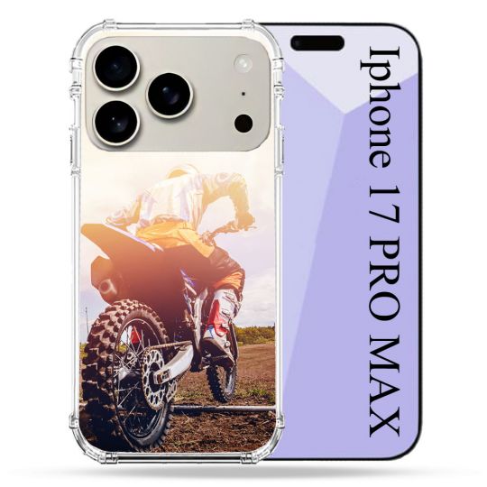 Coque Renforcée Magsafe Pour Iphone 17 Pro Max Moto Cross Soleil