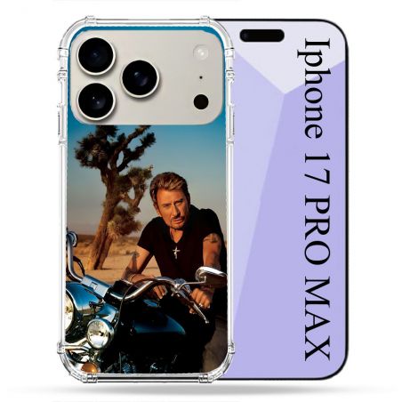 Coque Renforcée Magsafe Pour Iphone 17 Pro Max Musique Johnny Hallyday Moto