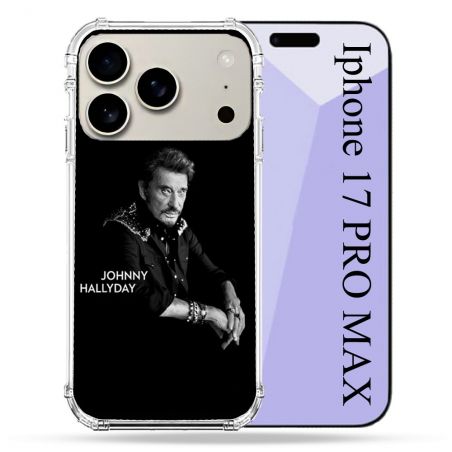 Coque Renforcée Magsafe Pour Iphone 17 Pro Max Musique Johnny Hallyday Noir