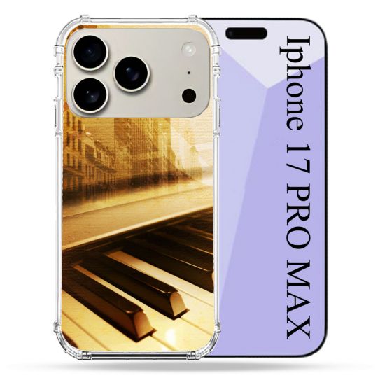 Coque Renforcée Magsafe Pour Iphone 17 Pro Max Musique Piano Retro