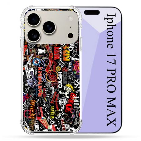 Coque Renforcée Magsafe Pour Iphone 17 Pro Max Musique Rock Groupe
