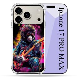 Coque Renforcée Magsafe Pour Iphone 17 Pro Max Musique Rock Singe