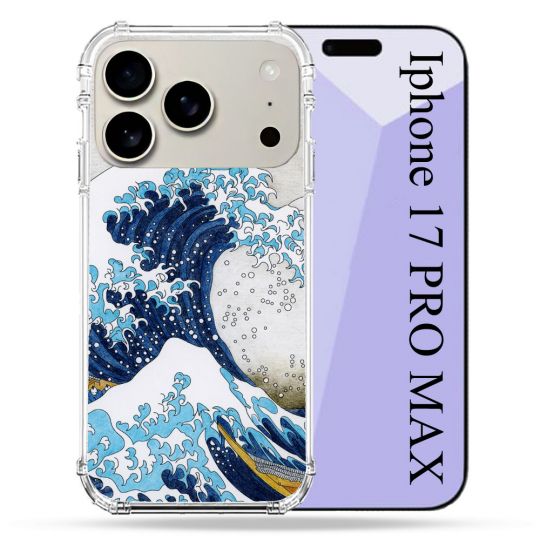 Coque Renforcée Magsafe Pour Iphone 17 Pro Max Peinture La Grande Vague