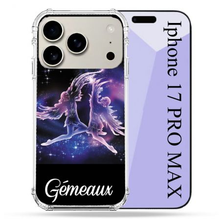 Coque Renforcée Magsafe Pour Iphone 17 Pro Max Signe Zodiaque 2 Gémeaux