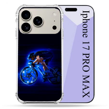 Coque Renforcée Magsafe Pour Iphone 17 Pro Max Sport Cyclisme Bleu