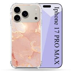 Coque Renforcée Magsafe Pour Iphone 17 Pro Max Texture Marbre Rose