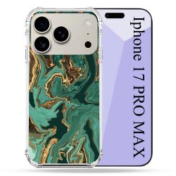 Coque Renforcée Magsafe Pour Iphone 17 Pro Max Texture Marbre Vert