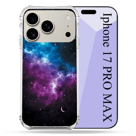 Coque Renforcée Magsafe Pour Iphone 17 Pro Max Univers Bleu Violet