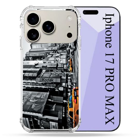 Coque Renforcée Magsafe Pour Iphone 17 Pro Max Voyage Amerique USA New York Taxi