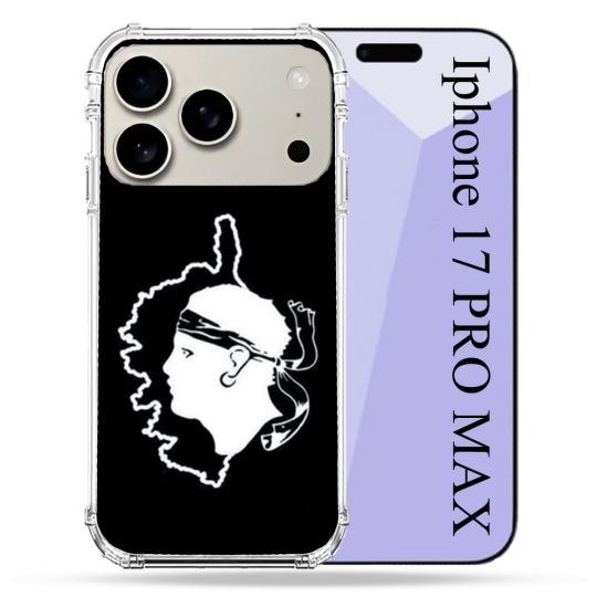 Coque Renforcée Magsafe Pour Iphone 17 Pro Max Voyage Corse Noir