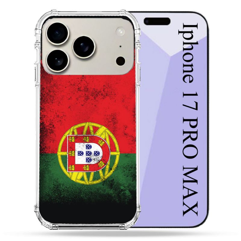 Coque Renforcée Magsafe Pour Iphone 17 Pro Max Voyage Portugal Drapeau