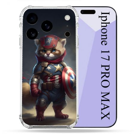 Coque Renforcée Pour Iphone 17 Pro Max Animal Chat America